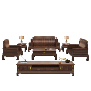 Wenge Solid Wood Sofa - Image 6